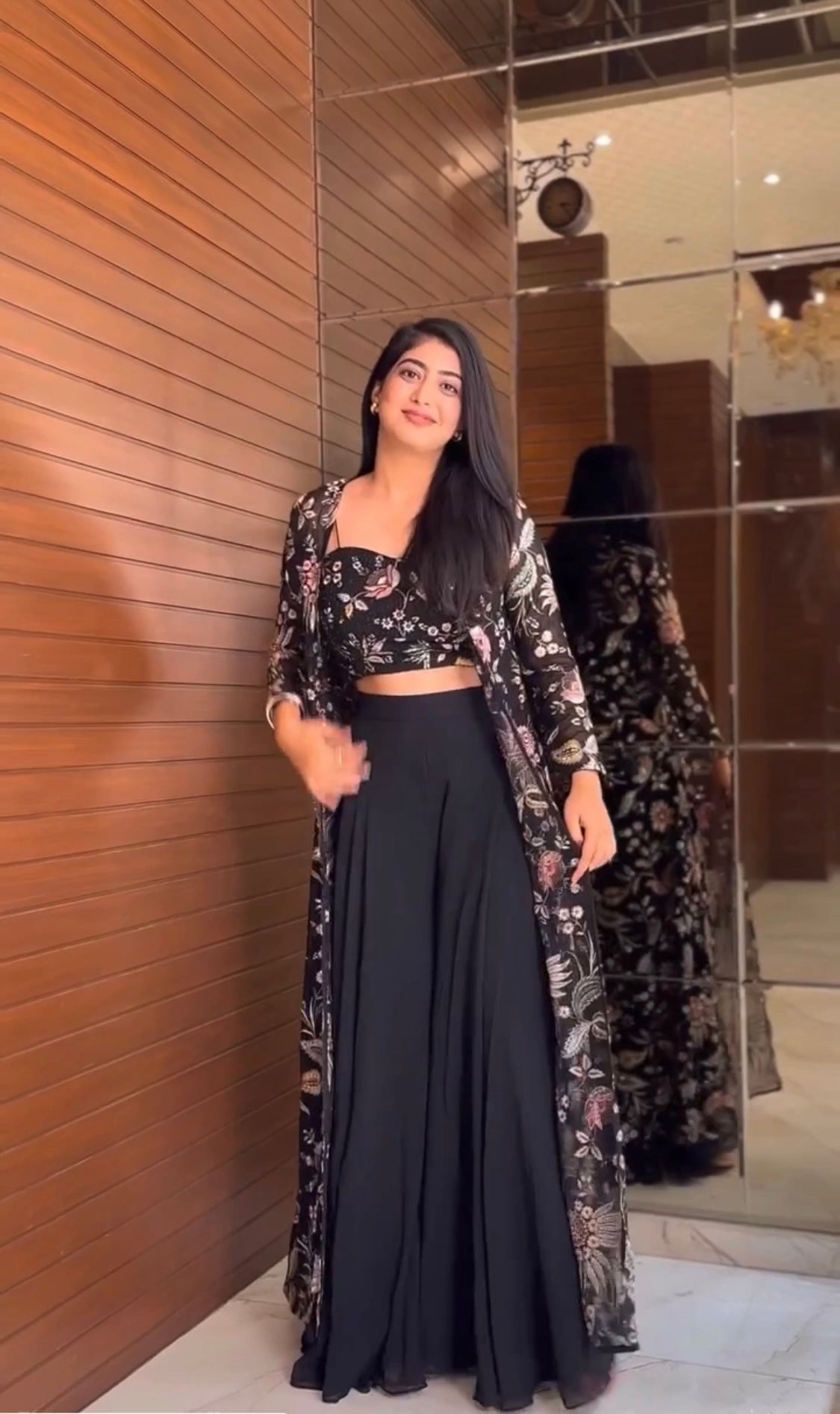 Party Wear Fancy Shrug With Chine Sequence Work Blouse - Yashodhara Lifestyle