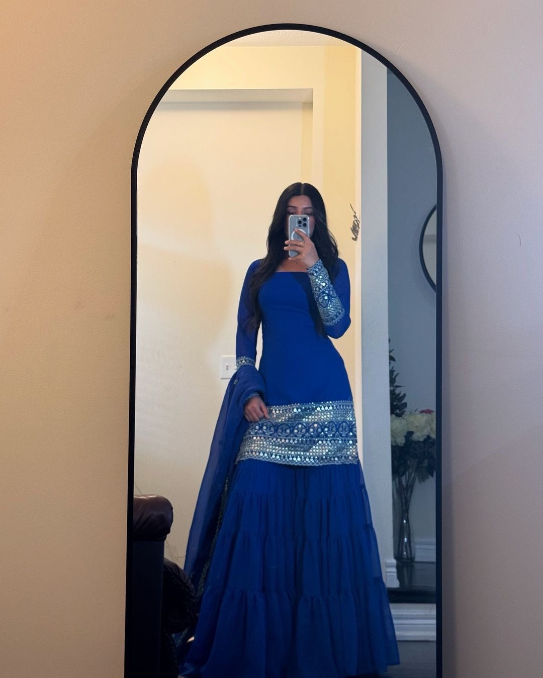 Sharara Top Georgette with soft net dupatta - Yashodhara Lifestyle