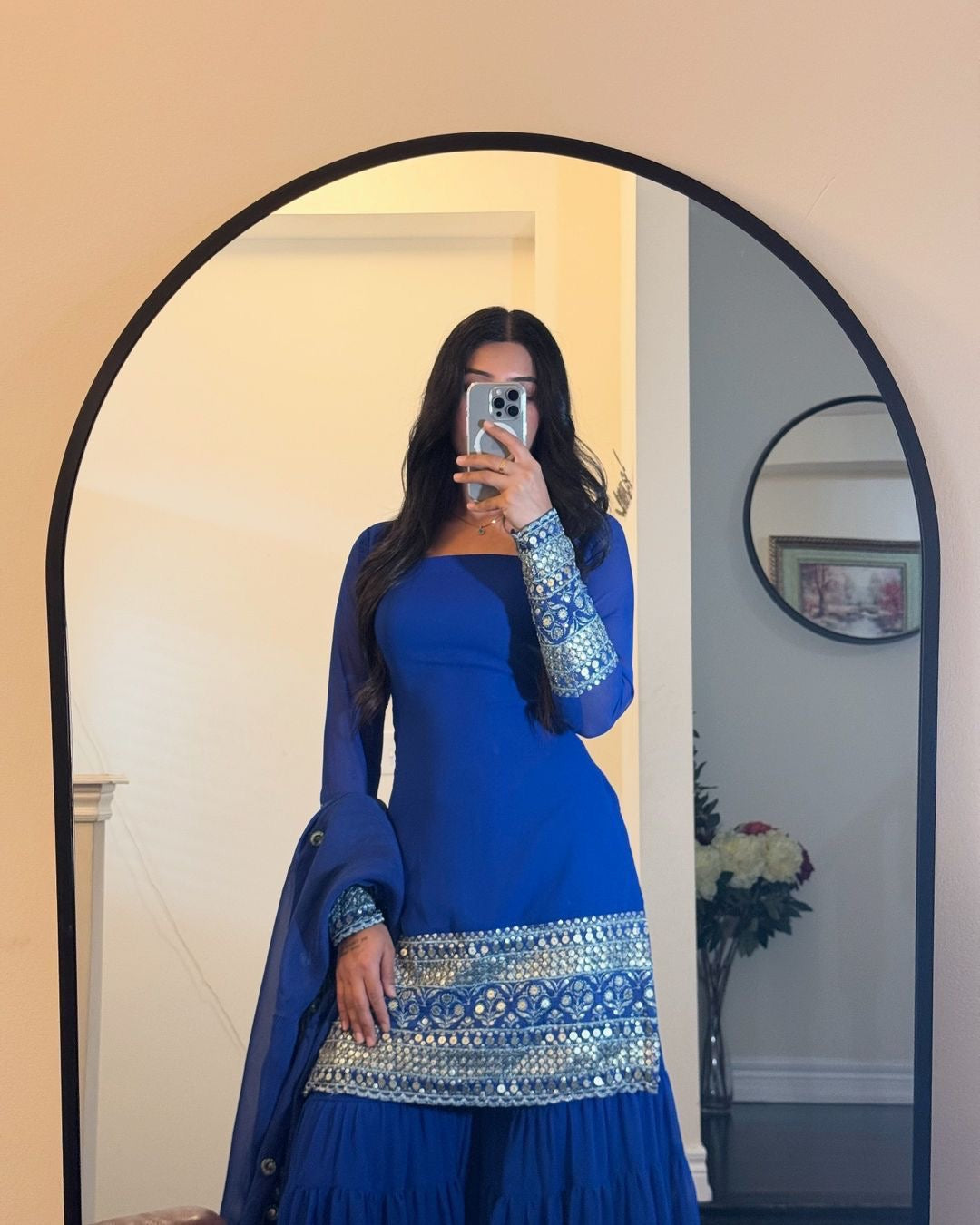 Sharara Top Georgette with soft net dupatta - Yashodhara Lifestyle