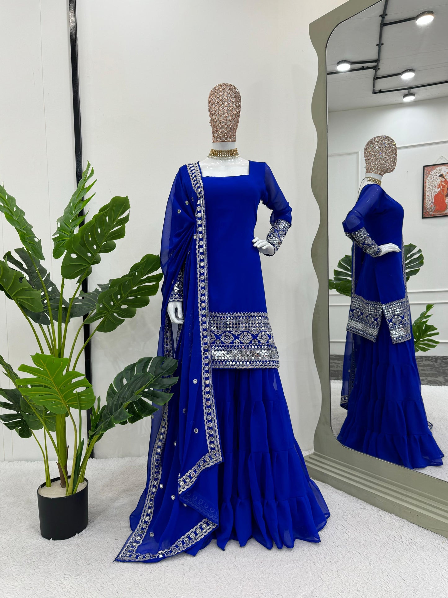 Sharara Top Georgette with soft net dupatta - Yashodhara Lifestyle
