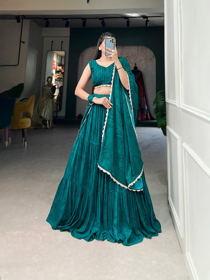 Rama Georgette Casual Lehenga Choli ( Full Stitched )