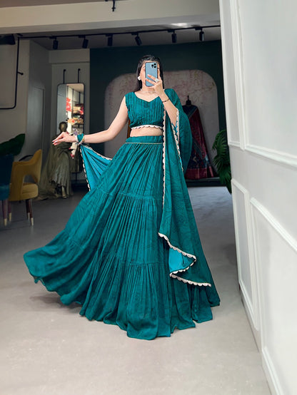 Rama Georgette Casual Lehenga Choli ( Full Stitched )