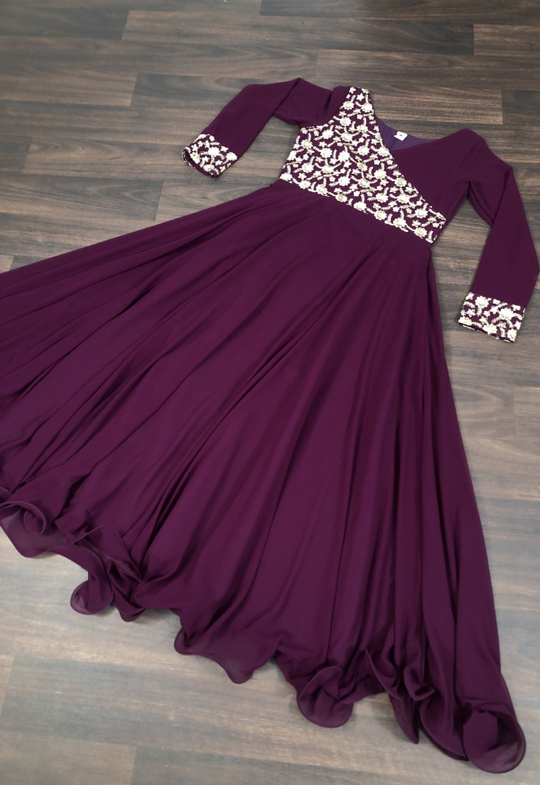 Premium Designer Readymade Gown Collection Wine / Maroon