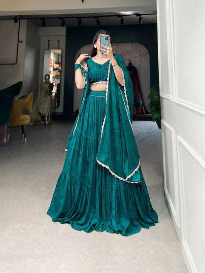 Rama Georgette Casual Lehenga Choli ( Full Stitched )