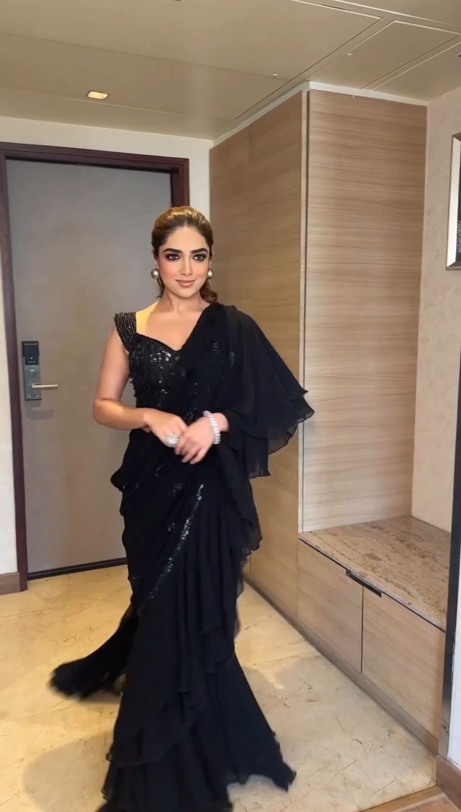 Glamorous Sequined Saree with Net Blouse - Perfect for Making a Statement at Formal Events - Yashodhara Lifestyle