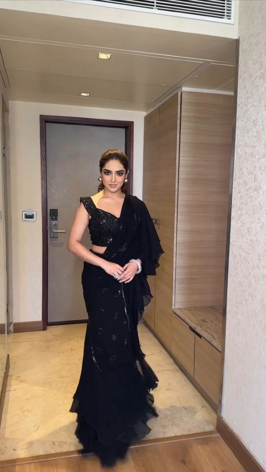 Glamorous Sequined Saree with Net Blouse - Perfect for Making a Statement at Formal Events - Yashodhara Lifestyle