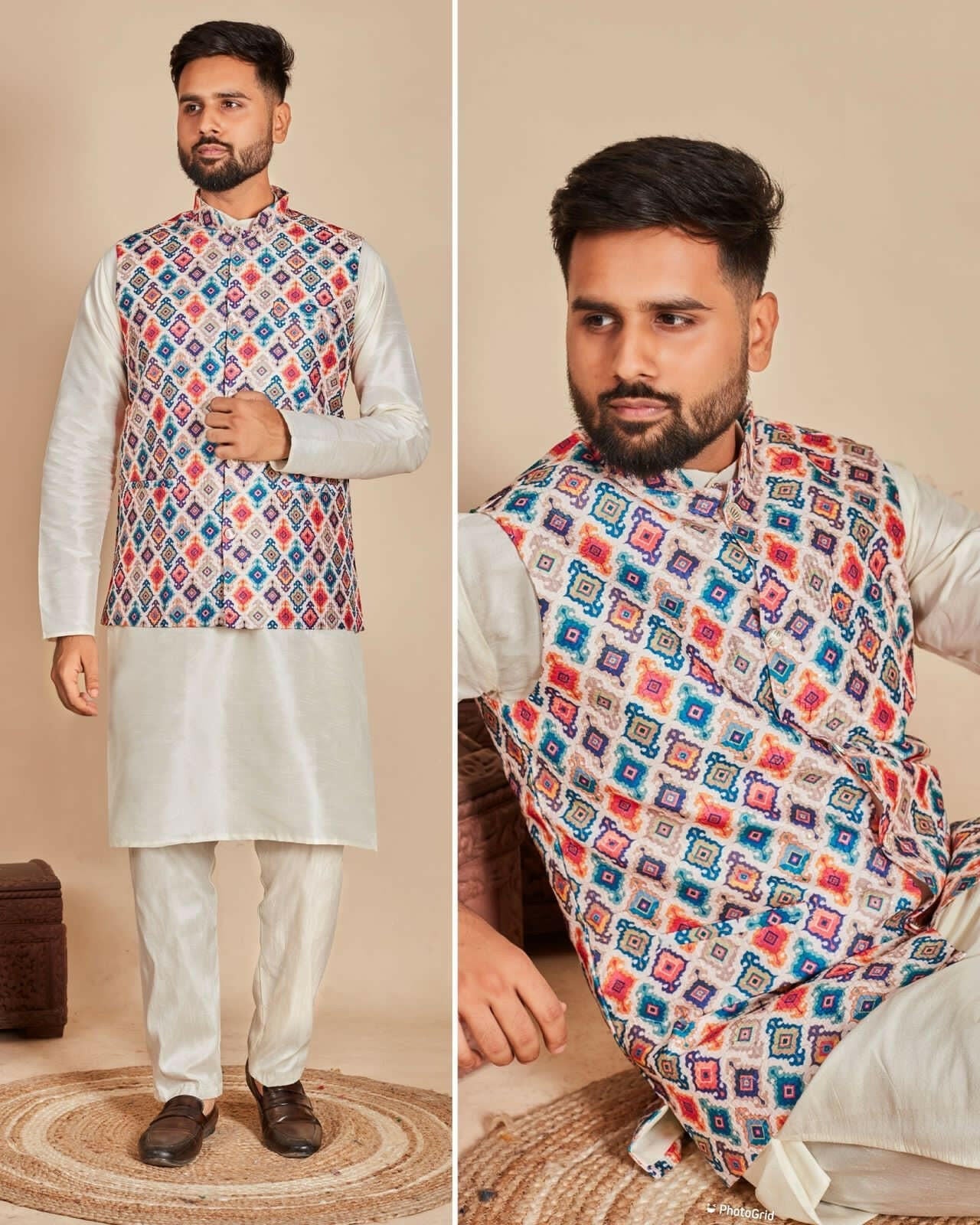 Silk Koti Kurta Multicolor - Yashodhara Lifestyle