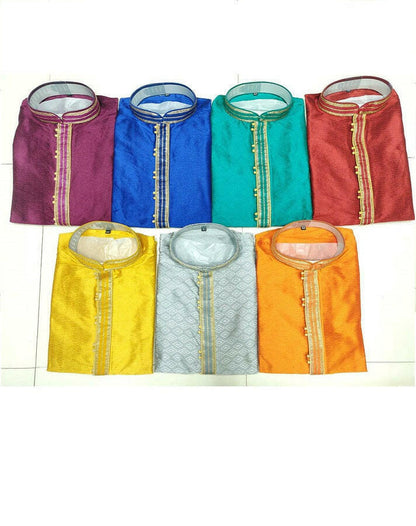 Traditional Pure Jaquard Men Kurta with Pyjama - Yashodhara Lifestyle