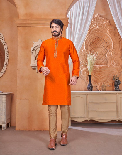 Traditional Pure Jaquard Men Kurta with Pyjama - Yashodhara Lifestyle